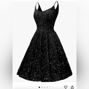 NWOT Black Homecoming Dress with Sequins